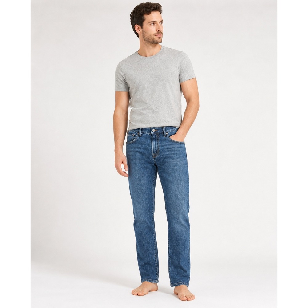 Lucky Brand 221 Straight Jeans Men's 34x28 Medium Wash Classic Denim